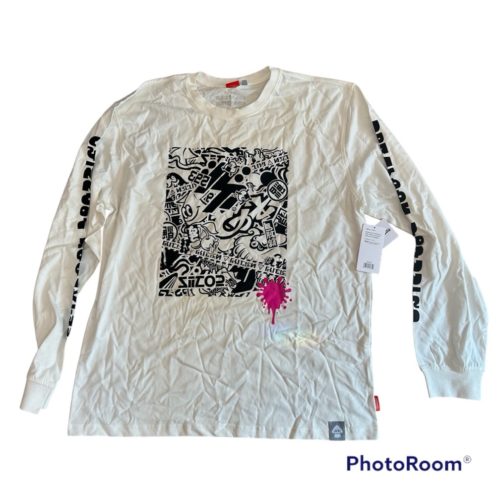 NWT New Nintendo Store San Francisco Splatoon Crossing Black Graffiti Graphic xl